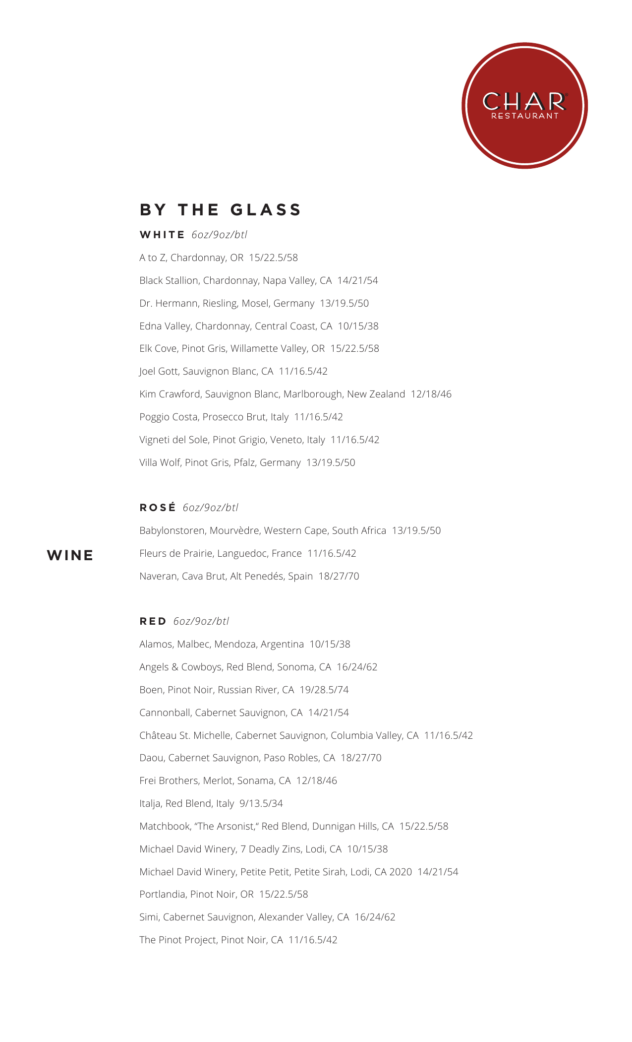 View our PDF menu for items