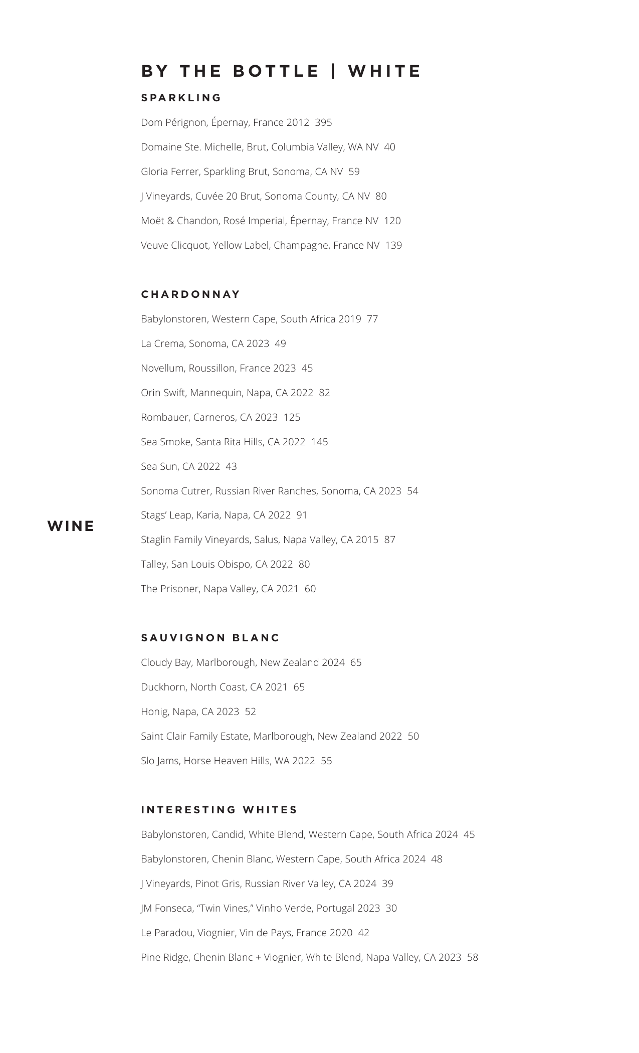 View our PDF menu for items