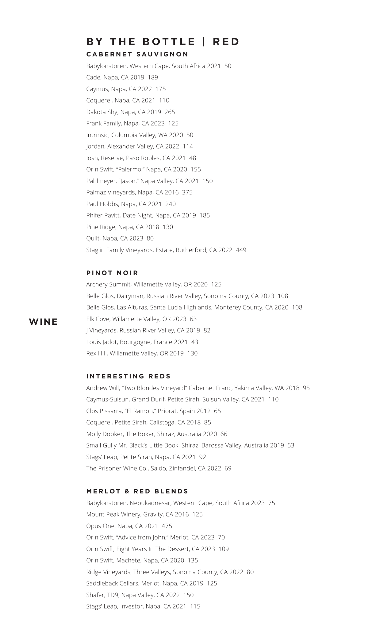 View our PDF menu for items